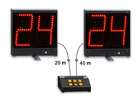 Anzeigetafeln für 24 Sekunden Basketball, Ein Paar 24s + Konsole-Das System KIT24s wurde zur Anzeige der 24-Sekunden Regel und des time-out beim Basketball entwickelt - Sportanzeigen
