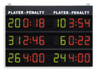 Marcador electrónico deportivo de tiempos de penalización para 3+3 jugadores