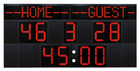 Outdoor scoreboard with programmable team names