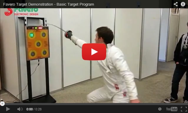 fencing target video with professional fencers 