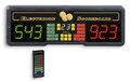 Electronic scoreboard for billiards with infrared remote control
