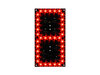 Scheda FAV.A901A, cifra 8, LED rossi, H15cm